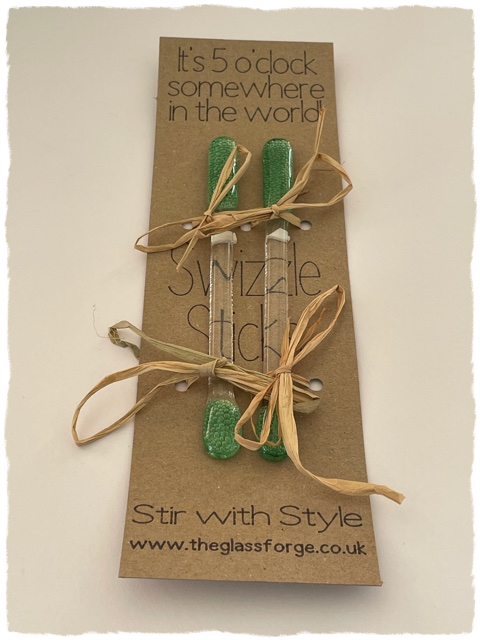 Swizzle Sticks Drink Stirrers - Green